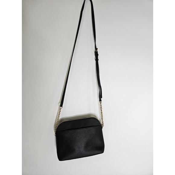 Michael Kors Cindy Dome Small Leather Crossbody Purse Black - Picture 3 of 6